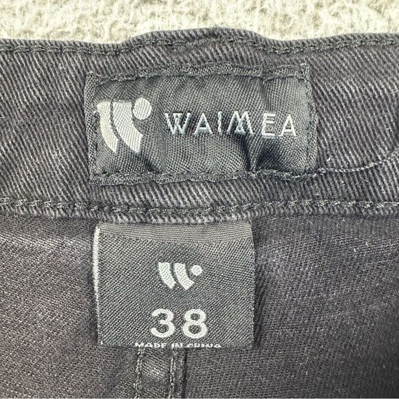 Waimea Jeans Mens 38 Black Skinny Distressed Denim Hipster Grunge Stretch 36x29* - Picture 11 of 14